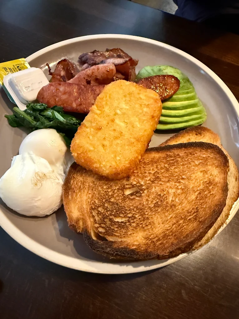 Big breakfast plate at Le Monde Cafe